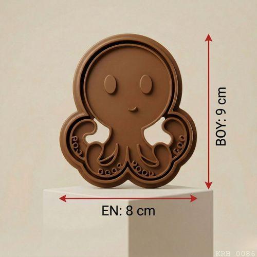 Sevimli Ahtapot Hamur Şekillendirici Kurabiye Kalıbı Oyun Hamuru Kalıbı 9 cm