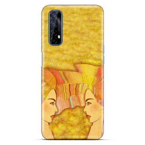 Lopard Oppo Realme 7 Uyumlu Kılıf Sürreal Yüzler ♀ (16) Kalın Kılıf Desenli