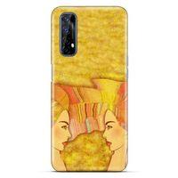 Lopard Oppo Realme 7 Uyumlu Kılıf Sürreal Yüzler ♀ (16) Kalın Kılıf Desenli