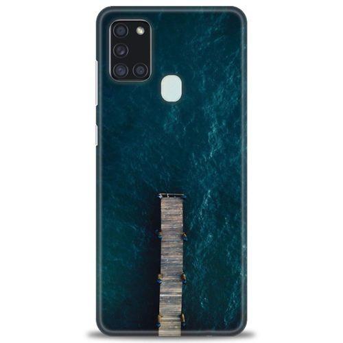 Samsung Galaxy A21S Kılıf HD Baskılı Kılıf - İskele + Tam Ekran Koruyucu