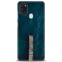 Samsung Galaxy A21S Kılıf HD Baskılı Kılıf - İskele + Tam Ekran Koruyucu