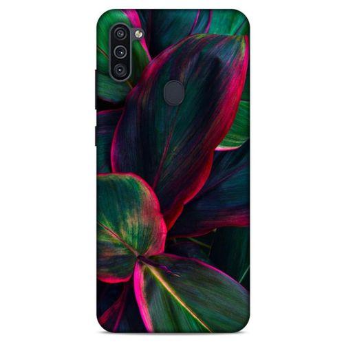 Lopard Samsung Galaxy M11 Uyumlu Kılıf Bahar (25) Antişok Kapak Fuşya Yeşil