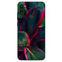 Lopard Samsung Galaxy M11 Uyumlu Kılıf Bahar (25) Antişok Kapak Fuşya Yeşil