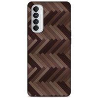 Lopard Oppo Reno 4 Pro Uyumlu Kılıf Wood'X (33) Hybrid Kılıf Baskılı