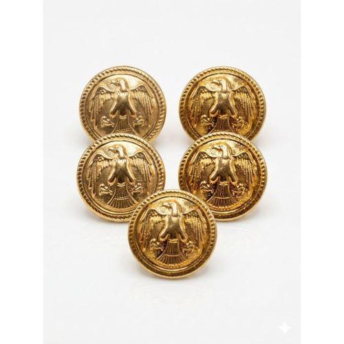 Hava Kuvvetleri Sari Renkli Harici Ceket - Tören Merasim İcin Büyüük Ceket Düğmesi - 5 Adet Düğme