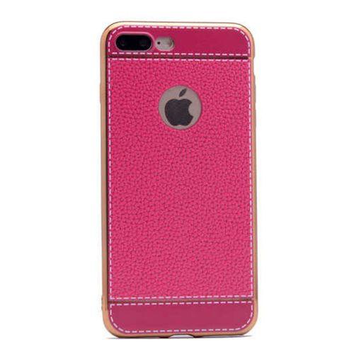 Apple iPhone 7 Plus Kılıf Zore Deri Lazer Kaplama Silikon