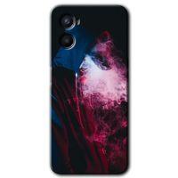 Oppo Reno 3 Kılıf Kapak - Smoke-Man +Hayalet Ekran Yandan Gözükmez