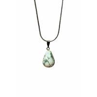 Havlit Doğal Taşı Zincirli El Yapımı Kolye Uç: 2 cm Zincir: 20 cm Kutulu