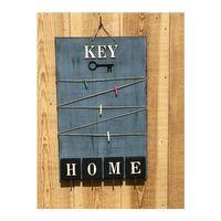 Dekoratif Home Keys Ahşap Resimlik Ve Notluk (saks Mavisi)