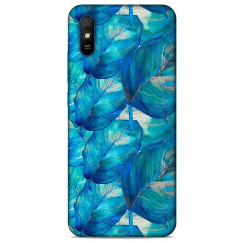Xiaomi Redmi 9A Uyumlu Kılıf Mavi Delisi (47) Crystal Flex Kılıf Yaprak