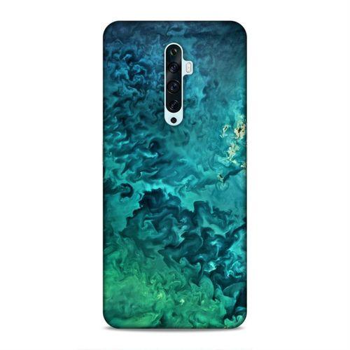 Oppo Reno 2Z Kılıf Mavi Yesil Plazma Arka Kapak Silikon Koruma Full Koruyucu