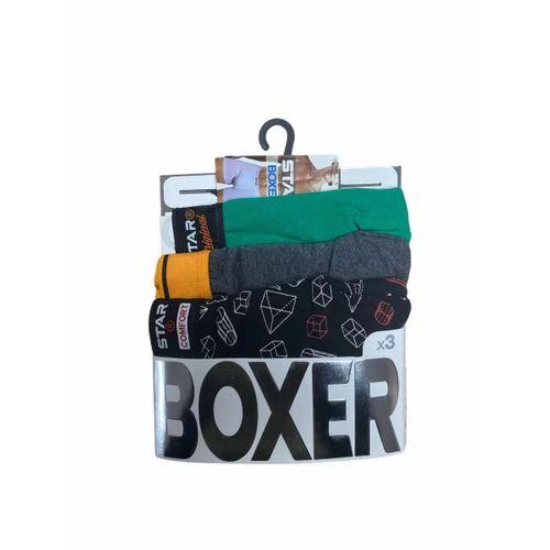 Star 105 Desenli Jakar Erkek  3'lü Kemer Boxer