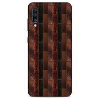 Samsung Galaxy A70s Kılıf Patchwork (8) Baskılı Kılıf Siyah Kahverengi