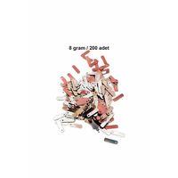 Açık Kırmızı 15 x 5 mm Dantel Oya Yazma Halhal Abiye Lazer Kesim Pul 200 adet / 8 gram