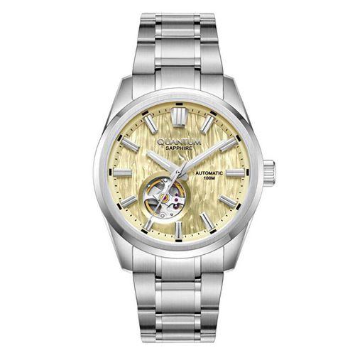 Quantum QMG1192.310 Otomatik Çelik Gri Sarı Kadran Safir Cam 10 ATM 41 mm Erkek Kol Saati