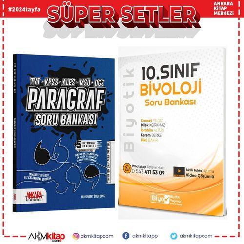 Biyotik 10.Sınıf Biyoloji ve AKM Paragraf Soru Bankası Seti 2 Kitap