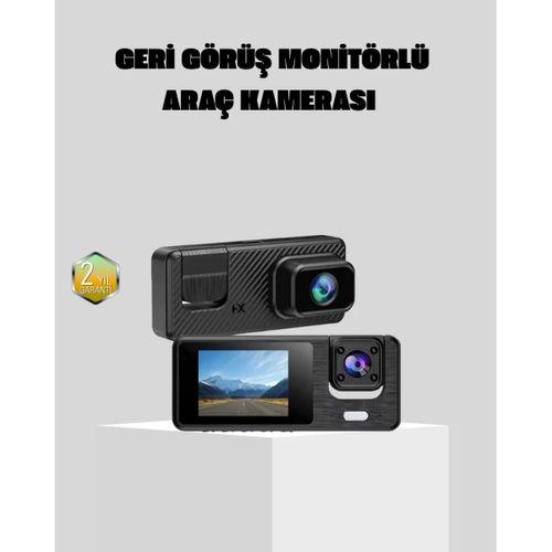 Full Hd 3'lü Araç Kamerası Geri Görüş Destekli Park Modlu 1080p Dvr