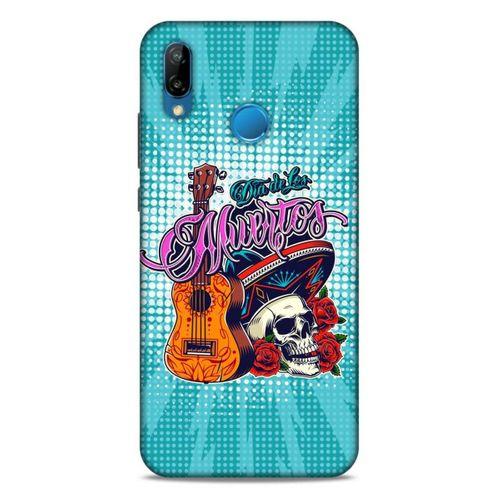 Lopard Huawei P20 Lite Uyumlu Kılıf Tattoo's (34) Slim Armor Kılıf İskelet & Gitar