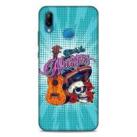 Lopard Huawei P20 Lite Uyumlu Kılıf Tattoo's (34) Slim Armor Kılıf İskelet & Gitar