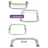 3 Kademeli Gizli Metal Mango Çanta Bursu – 25 cm - Metal Çanta Aparatı
