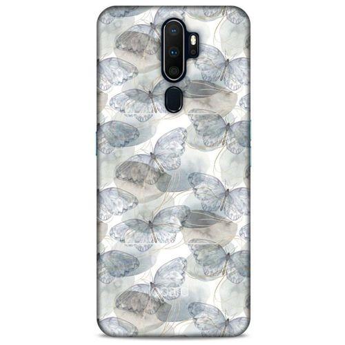 Oppo A9 2020 Kılıf Kelebek Etkisi (29) Arka Koruma Kılıfı Kırmızı Yeşil