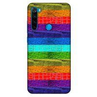 Xiaomi Redmi Note 8 Kılıf Patchwork (38) Neo Hybrid Kılıf Yeşil Kırmızı Mor