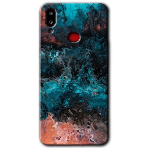 Samsung Galaxy A10s Kılıf Baskılı Kapak - Liquid Colorfull +Tam Kaplayan Mat Seramik