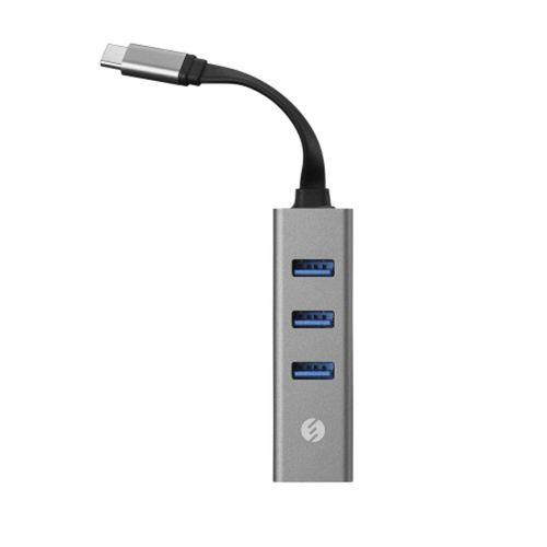 S-LINK SW-U3325, GigaBit, Type-C to RJ45, 3xUSB 3.0, Metal, Ethernet Kartı