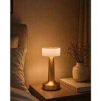 Gold Kare Led Masa Lambası Şarjlı Dimmer Kontrollü Dekoratif Işık