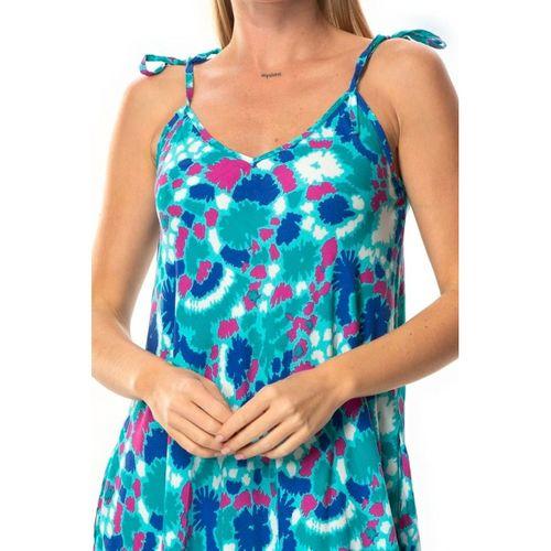 Askılı Viskon Suzan Uzun Yazlık Elbise Soyut Nil Yeşili Syt nlysl