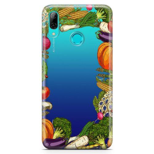 Huawei Y7 2019 Kılıf Vegan Yiyecekler Arka Kapak Koruma Desenli Full Koruyucu