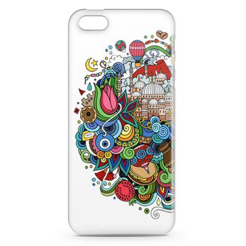 Apple iPhone 5s Kılıf İstanbul Hatırası Arka Kapak Koruma Desenli Full Koruyucu