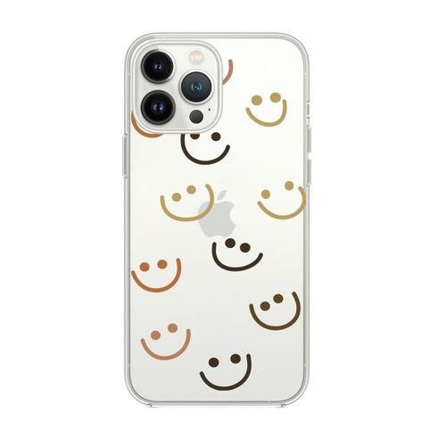 iPhone 13 Pro Smile Desenli Premium Silikonlu Şeffaf Telefon Kılıfı
