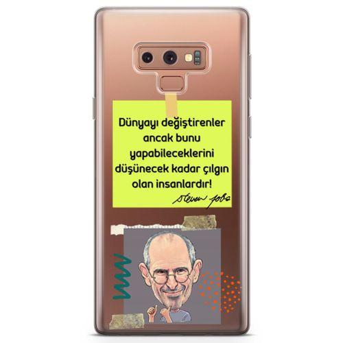 Samsung Galaxy Note 9 Kılıf Caps Steve Jobs Arka Kapak Koruma Desenli Full Koruyucu
