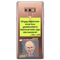 Samsung Galaxy Note 9 Kılıf Caps Steve Jobs Arka Kapak Koruma Desenli Full Koruyucu