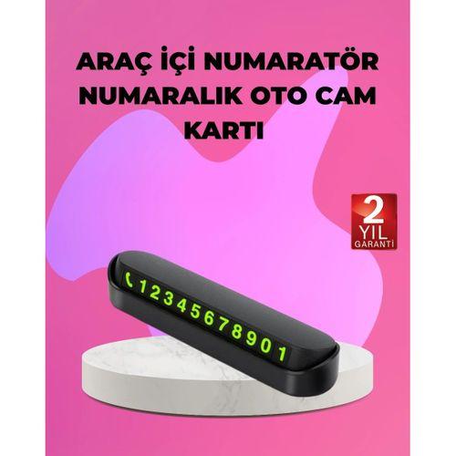 Fosforlu Araç İçi Park Kartı Numaratörü