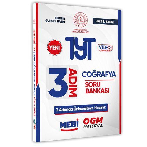 2026 TYT MEBİ-OGM 3 ADIM Coğrafya Soru Bankası RENKLİ A4 Boyut Video Çözümlü BASKI ÜCRETİ
