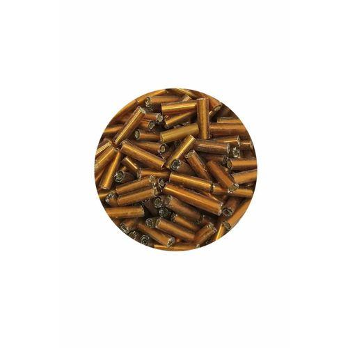 Uzun Boru Kesme Boncuk Çap 2mm Uzunluk 10 mm - 20 Gram - Koyu Altın - BNC226