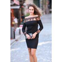 Kadın Uzun Kollu Dantel Detay Madonna Yaka Prenses Elbise