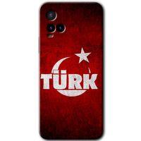 Potkal Hediye Fabrikası Vivo Y21 Kılıf HD Desen Baskılı Arka Kapak - Ayyıldız Türk