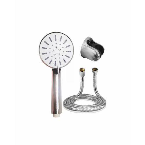 Spiral Hortumlu 4 Kademeli Krem El Duşu Başlığı Banyo Duş Seti