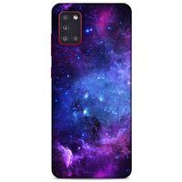 Samsung Galaxy A31 Uyumlu Kılıf Mor Delisi (6) Silikon Kılıf Yıldızlar