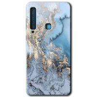Samsung Galaxy A9 2018 Kılıf HD Desen Baskılı Arka Kapak - Eski Mermer