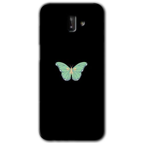 MRCİLETİSİM Samsung Galaxy J8 Kılıf HD Desen Baskılı Arka Kapak + Temperli Cam - Butterfly Tree