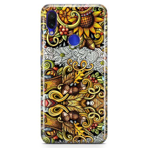 Xiaomi Redmi Note 7 Pro Kılıf Palamut Doodle Arka Kapak Koruma Desenli Full Koruyucu