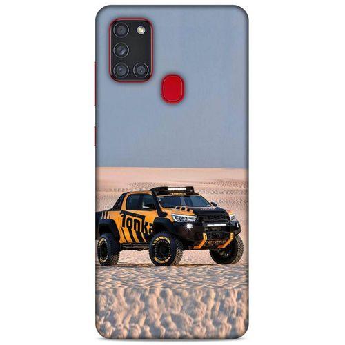 Lopard Samsung Galaxy A21s Uyumlu Kılıf PickUpX (44) Tough Armor Kılıf Turuncu Siyah