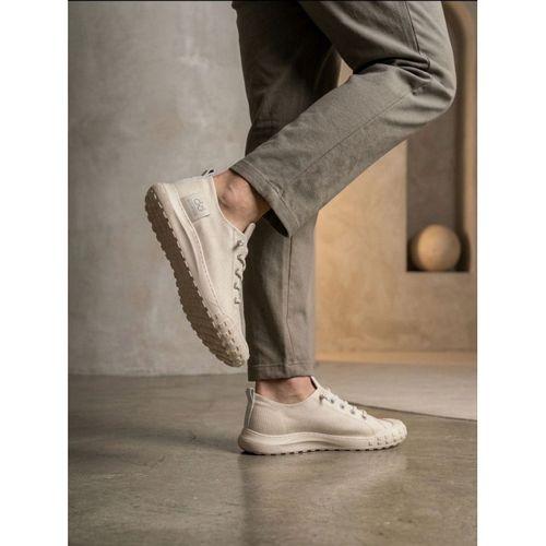 BA0248 BOA Krem Esnek Bağcıklı Ultra Hafif Nefes Alan Sneaker Ayakkabı