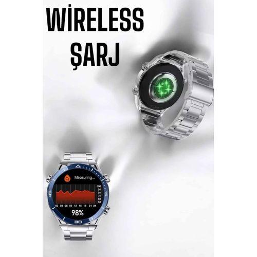 Akıllı Saat Yeni Nesil 2024 Model Metal Kordonlu Bluetooth Bağlantılı