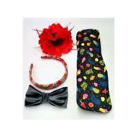 Renkli Desenli Taç Toka Bandana Set