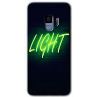 Galaxy S9 Kılıf HD Desen Baskılı Arka Kapak - Neon İnscription + Kırılmaz Cam